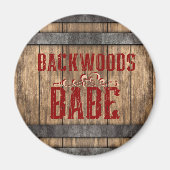 Backwoods Babe Whiskey Keg Magnet (Vorne)