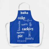 Backwords Dark Blue Kitchen Schürze (Vorderseite)