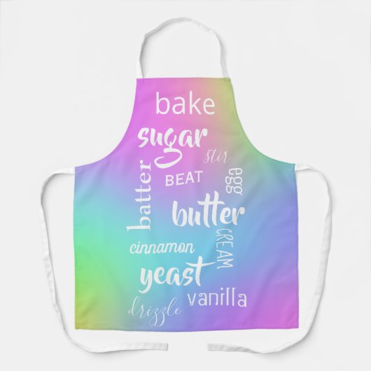 Backworte Pastel Rainbow Schürze (Vorderseite)