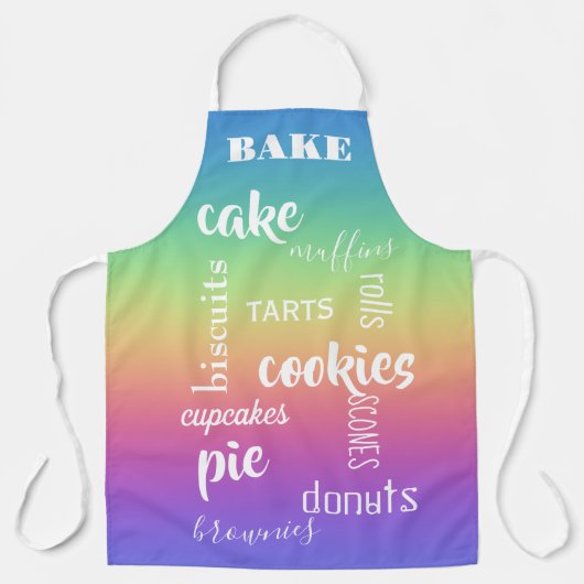 Backworte Rainbow Kitchen Schürze (Vorderseite)