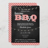 Backyard BaByQ Bash GRILLEN Baby Shower Einladung (Vorne/Hinten)