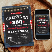 Backyard Barbecue, 70. Geburtstag Einladung