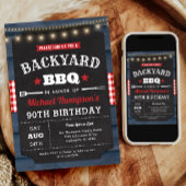 Backyard Barbecue 90. Geburtstag Einladung