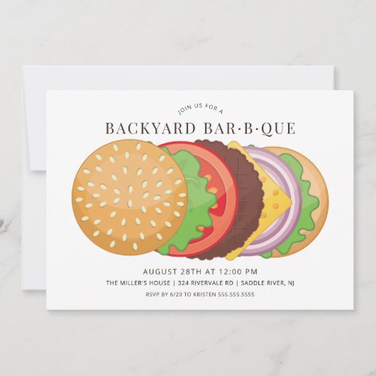 Backyard Barbecue Einladung (Vorderseite)