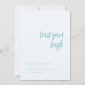 Backyard Bash House Party laden Einladung (Vorderseite)