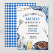 Backyard BBQ BIrthday Invitation Einladung (Vorne/Hinten)
