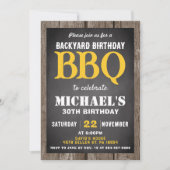Backyard BBQ Birthday Party Invitation Cookout Einladung (Vorderseite)