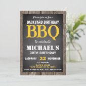 Backyard BBQ Birthday Party Invitation Cookout Einladung (Stehend Vorderseite)