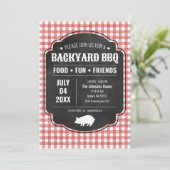 Backyard BBQ Party Invitation Einladung (Stehend Vorderseite)