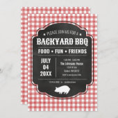 Backyard BBQ Party Invitation Einladung (Vorne/Hinten)