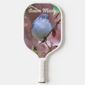 Backyard Bird - Blue-Gray Gnatcather Personalisier Pickleball Schläger (Rückseite)
