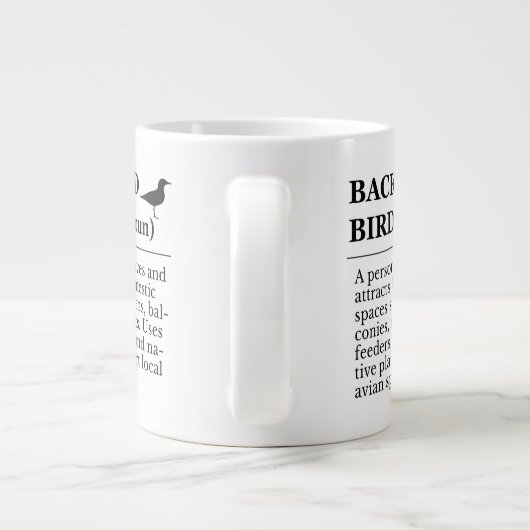 Backyard Birder Definition - Garden Birdwatching Jumbo-Tasse (Rückseite)