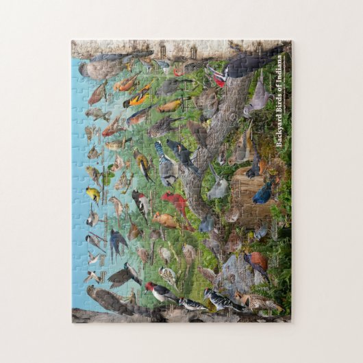 Backyard Birds of Indiana Puzzle (Vertikal)