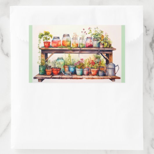 Backyard Bliss Rechteckiger Aufkleber (Tasche)