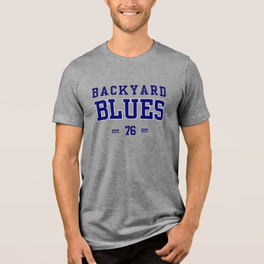 Backyard blues Vintage T-Shirt Tri-Blend Shirt (Vorderseite)