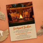 Backyard Bonfire Fall Invitation Einladung