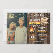 Backyard Bonfire Geburtstagsparty Einladung (Vorderseite)