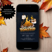 Backyard Bonfire Lass uns Geburtstag Toasted bekom Einladung