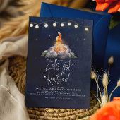 Backyard Bonfire Lass uns Toasted Modern Party bek Einladung