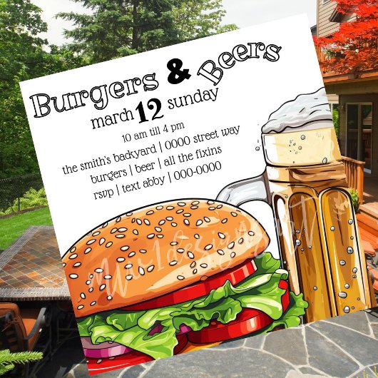 Backyard Burgers & Beer Summer | Einladung im Früh