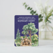 Backyard Camping Geburtstagsparty Young Boy Feiertagskarte (Stehend Vorderseite)