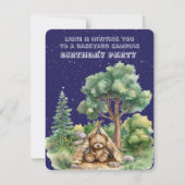 Backyard Camping Geburtstagsparty Young Boy Feiertagskarte (Vorderseite)