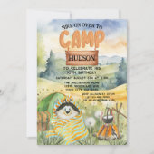 Backyard Campout Camping Außengebirge Niedlicher H Einladung (Vorderseite)