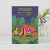 Backyard Campout Einladung (Stehend Vorderseite)