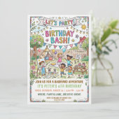 Backyard Campout Party Invitation Einladung (Stehend Vorderseite)