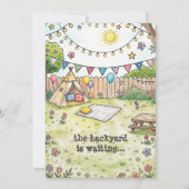 Backyard Campout Party Invitation Einladung (Rückseite)
