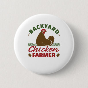 Backyard Chicken Bauer Button