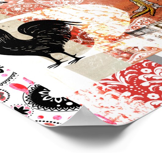 Backyard Chickens B ist für Brahma Poster (Ecke)