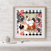 Backyard Chickens B ist für Brahma Poster