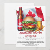 Backyard Cookies mit Burgers & Biere | Kanada-Tag Einladung (Vorne/Hinten)