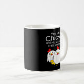 Backyard Crazy Chicken Lady Womens Bauer Geschenk Kaffeetasse (VorderseiteRechts)