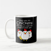 Backyard Crazy Chicken Lady Womens Bauer Geschenk Kaffeetasse (Links)