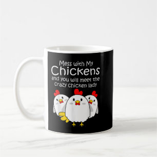 Backyard Crazy Chicken Lady Womens Bauer Geschenk Kaffeetasse