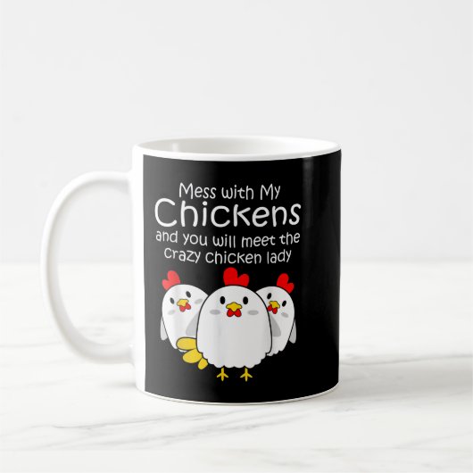 Backyard Crazy Chicken Lady Womens Bauer Geschenk Kaffeetasse (Links)