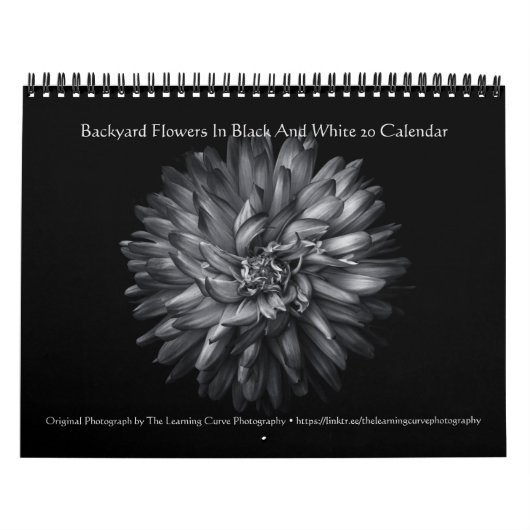 Backyard Flowers In Black And White 20 Kalender (Titelbild)