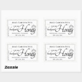 Backyard Gardens Little Bees Honey Label Rechteckiger Aufkleber (Blatt)