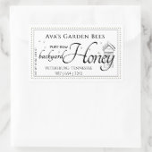 Backyard Gardens Little Bees Honey Label Rechteckiger Aufkleber (Tasche)