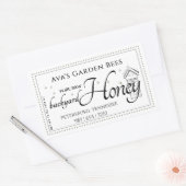 Backyard Gardens Little Bees Honey Label Rechteckiger Aufkleber (Umschlag)
