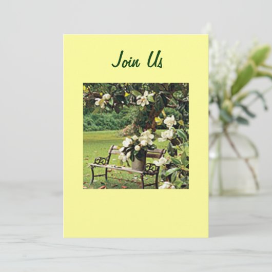 BACKYARD GARTEN-PARTY EINLADUNG (Stehend Vorderseite)