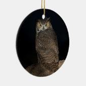 Backyard Great Horned Owl Keramik Ornament (Rechts)