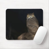 Backyard Great Horned Owl Mousepad (Mit Mouse)