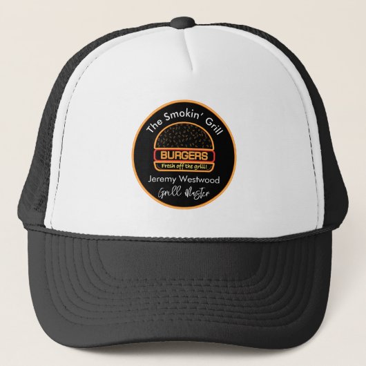 Backyard Grill Master Burger Baseball Truckerkappe (Vorderseite)