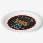 Backyard Grill Master Burgers Papierplatten Pappteller (Schrägansicht)