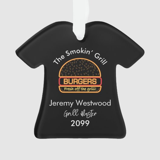 Backyard Grill Master Burgers Weihnachtsschmuck Ornament (Vorderseite)