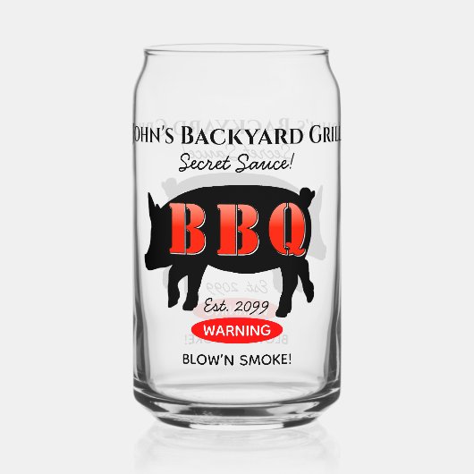 Backyard Grill Master Grilling GRILLEN Beer Dosenglas (Vorderseite)