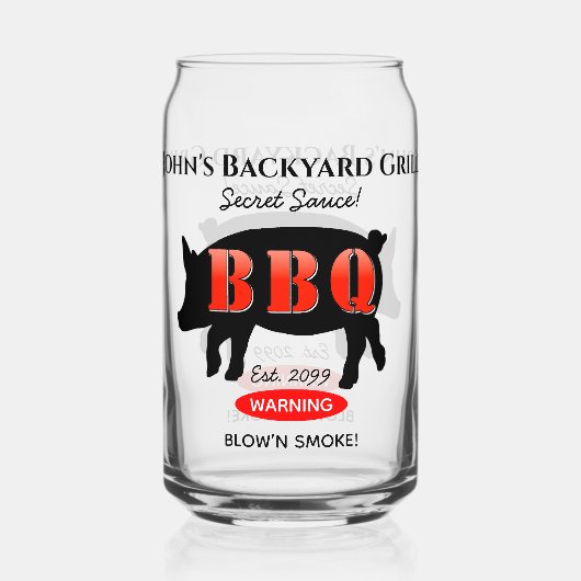 Backyard Grill Master Grilling GRILLEN Beer Dosenglas (Rückseite)